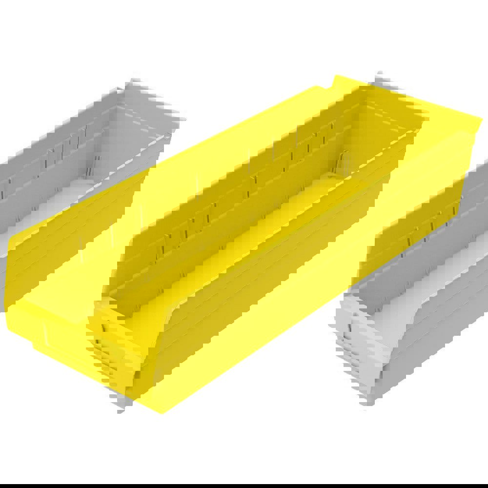 Plastic Hopper Shelf Bin: Yellow